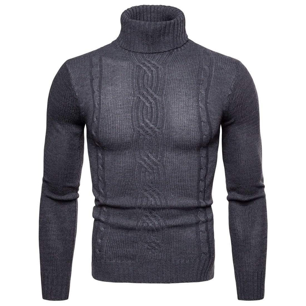 Men's Street Fashion High Collar Jacquard Sweaters