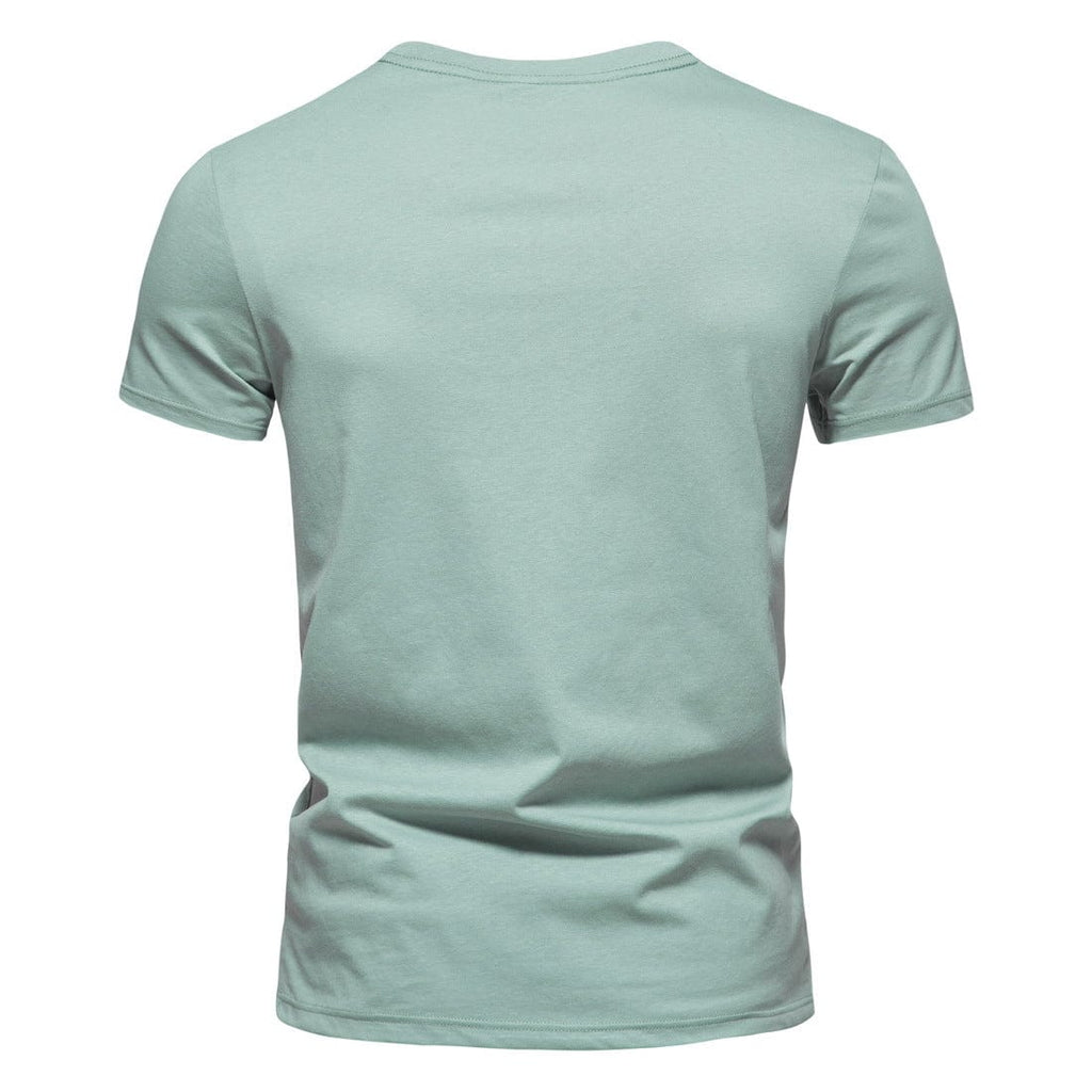 Kobine Men's Street Fashion Letter Printed Slim Fitted Short Sleeved T-shirt
