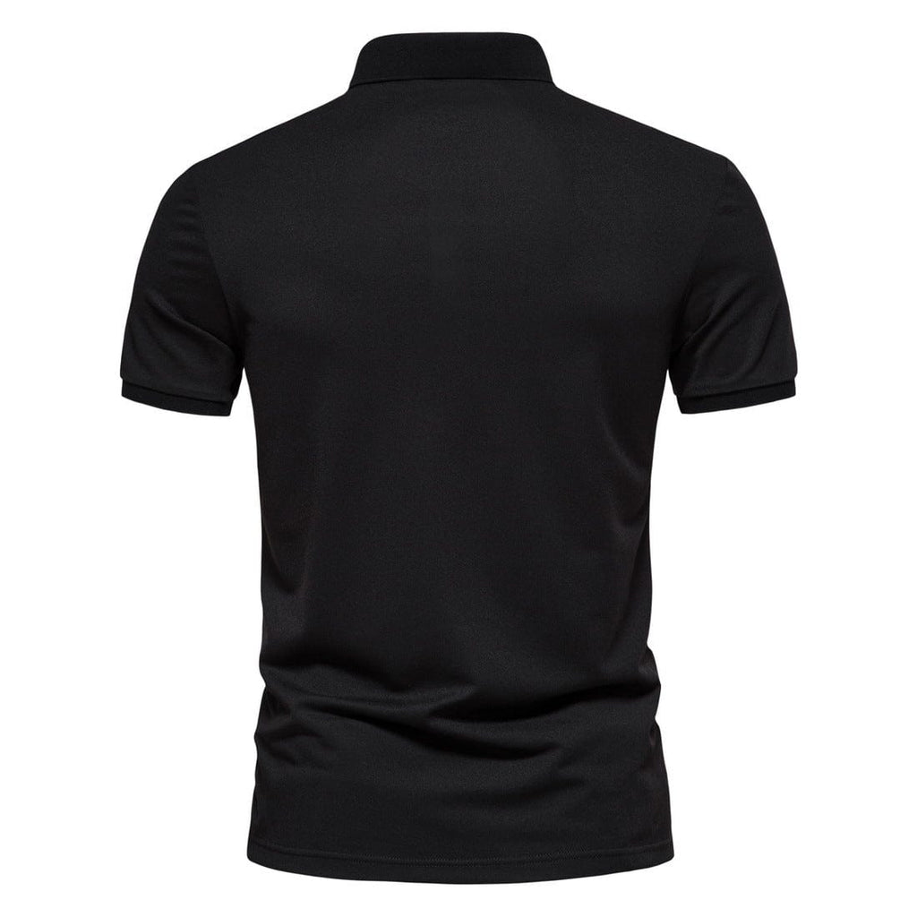 Kobine Men's Street Fashion Military Style Short Sleeved Polo Shirt