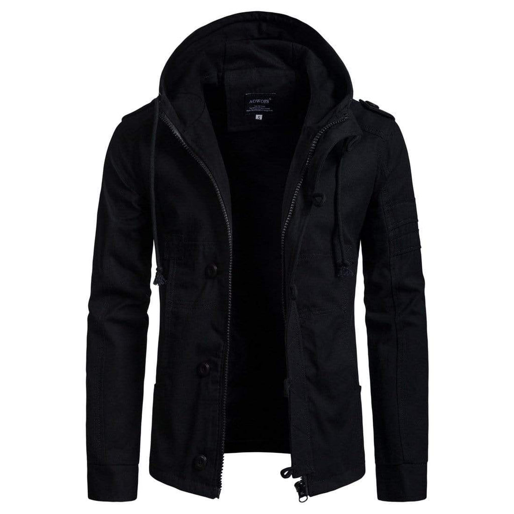 Men's Street Fashion Multi-pockets Coats With Hood