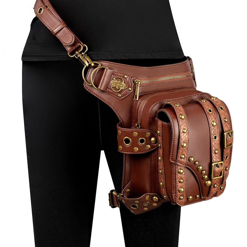 Kobine Steampunk Buckles Splice Multi-Purpose Bag