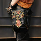 Kobine Steampunk Double Color Chained Motorcycle Bag