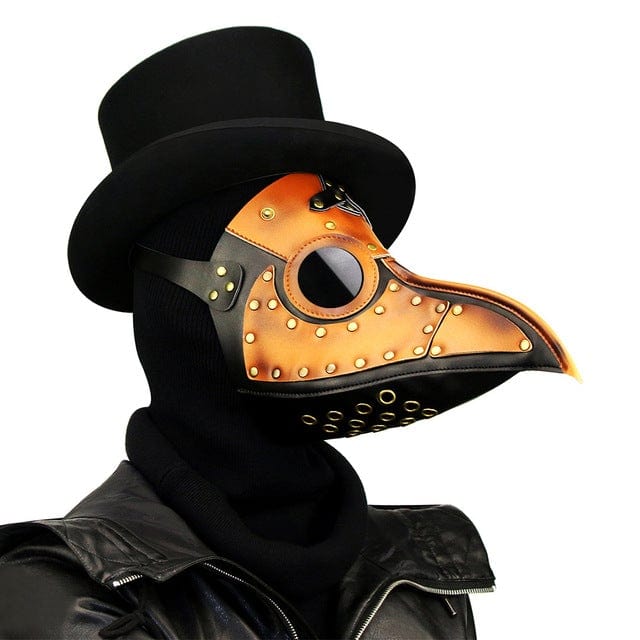 Kobine Steampunk Double Color Splice Beak Mask