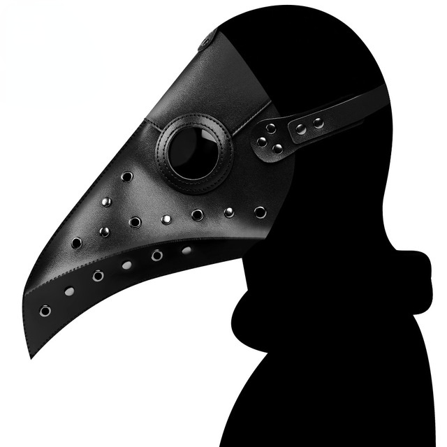 Kobine Steampunk Plague Doctor Cutout Beak Mask