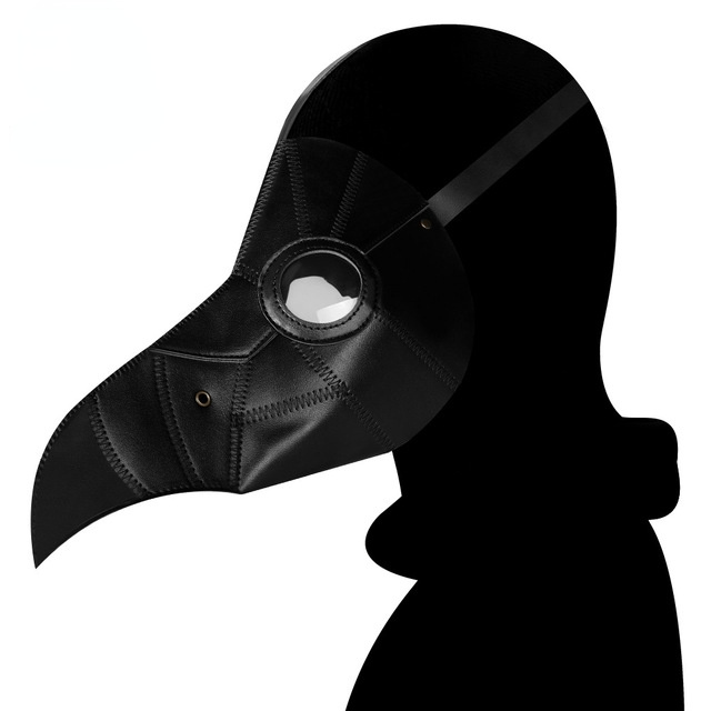 Kobine Steampunk Solid Color Stitch Beak Mask