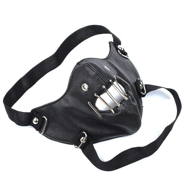 Unisex Faux Leather Rivet Half Face Wind Protective Motorcycle Biker Ridi