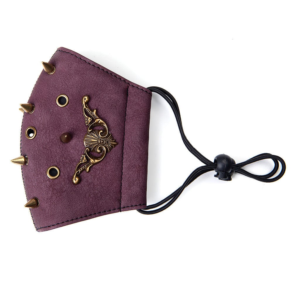 Unisex Steampunk Badge Rivets Mask – Punk Design