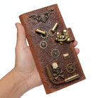 Kobine Unisex Steampunk Gear Skull Embossed Wallet