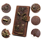 Kobine Unisex Steampunk Gear Skull Embossed Wallet