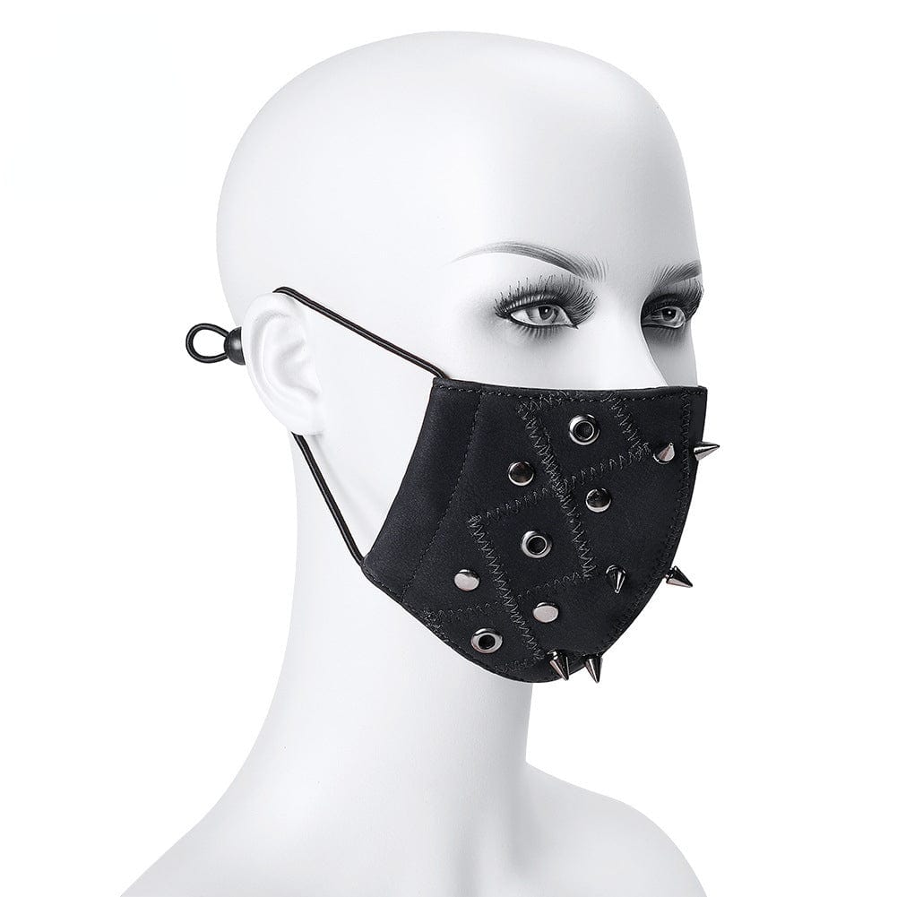 Kobine Unisex Steampunk Rivets Eyelets Adjustable Mask