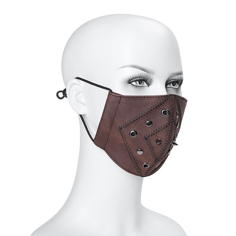 Kobine Unisex Steampunk Rivets Nailed Stitch Mask