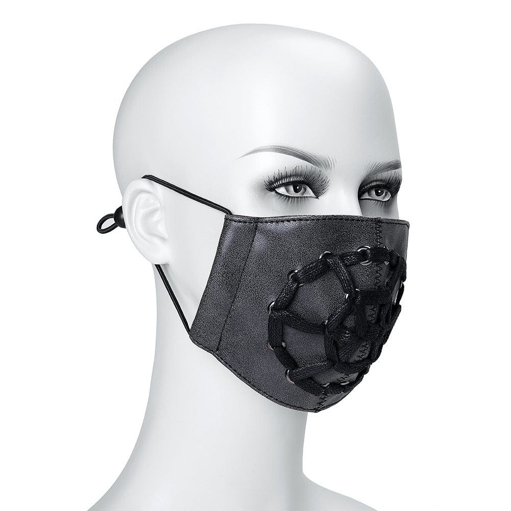 Kobine Unisex Steampunk Rivets Splice Eyelets Mask
