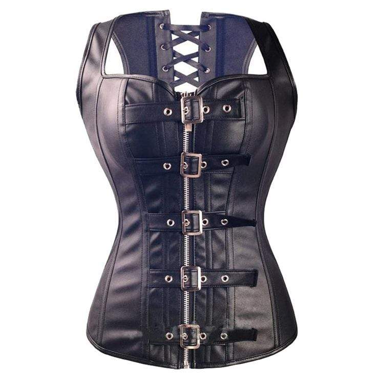 Women's Gothic 10-steel boned Multi-straps Overbust Corsets