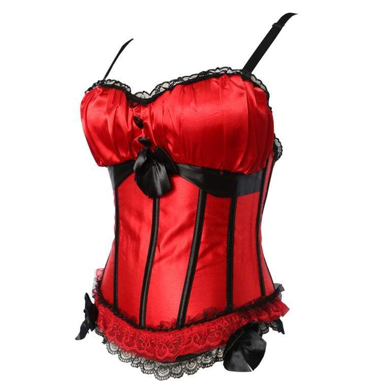 Women's Gothic Bowknot Satin Overbust Corsets