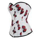 Kobine Women's Gothic Butterfly Printed Overbust Corset
