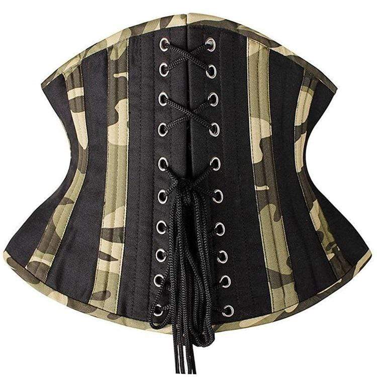 Women's Gothic Camouflage Striped Underbust Corsets