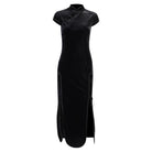 Women's Gothic Chinese Slit Velet Dresses