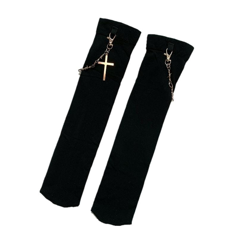 Women's Gothic Cross Chain Stockings