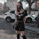 Kobine Faldas plisadas de cruces góticas para mujer