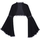 Kobine Damen Gothic Cape mit ausgestellten Ärmeln und Spitzensaum
