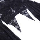 Kobine Women's Gothic Flared Sleeved Plunging Lace Cape