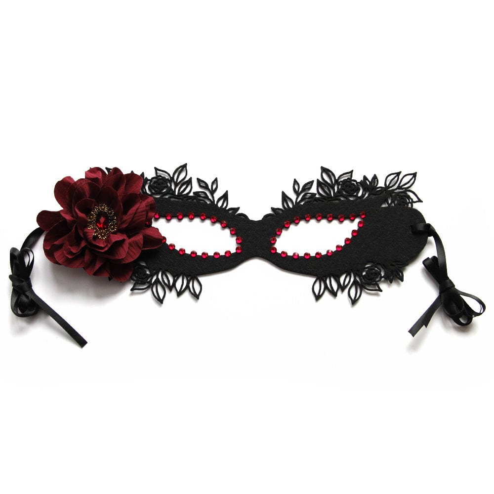 Kobine Women's Gothic Floral Bead Mask