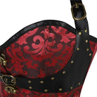 Women's Gothic Floral Halter Top Corsets With T-back