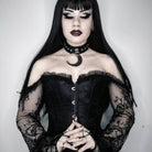 Women's Gothic Floral Lace Sleeved Overbust Corsets