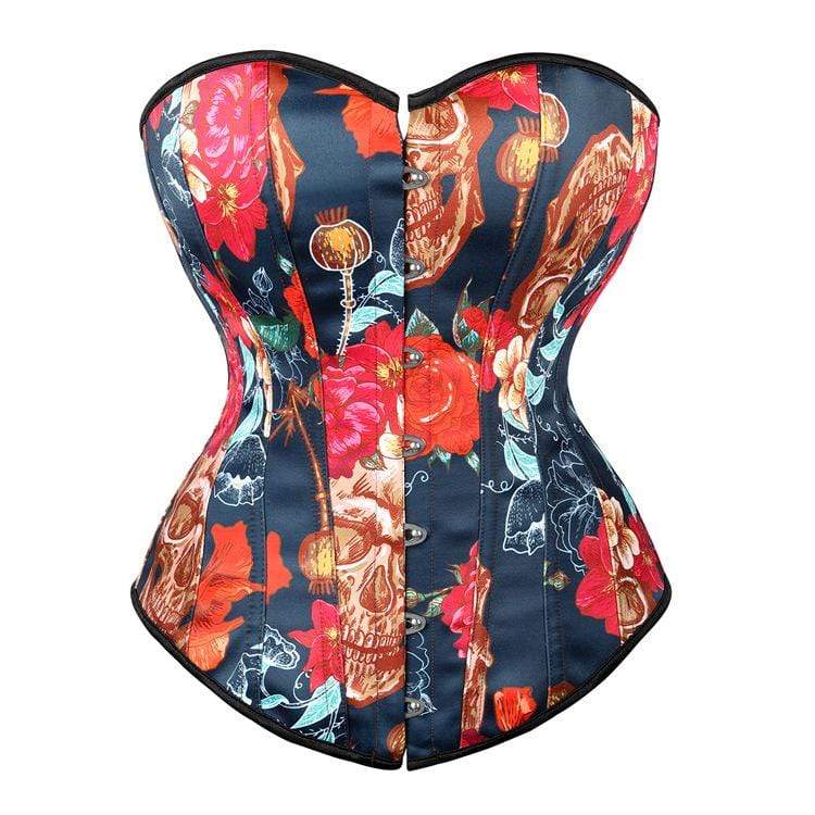 Women's Gothic Floral Overbust Corsets