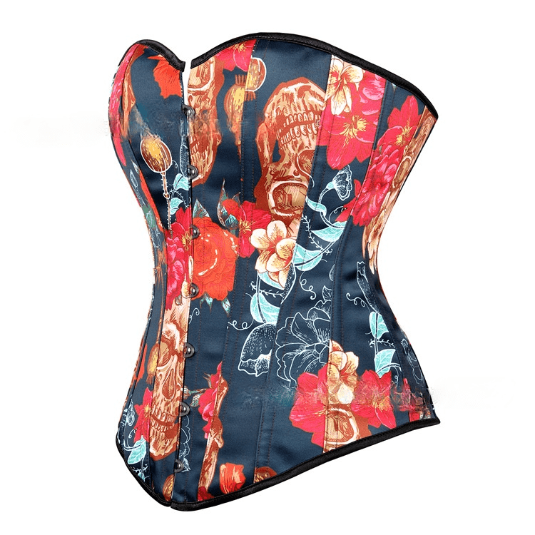 Women's Gothic Floral Overbust Corsets