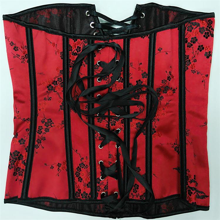 Women's Gothic Floral Strappy Overbust Corsets