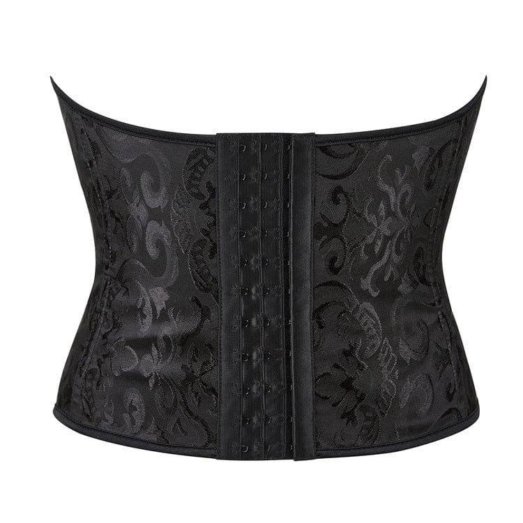 Kobine Gothic-Jacquard-Überbrustkorsett für Damen