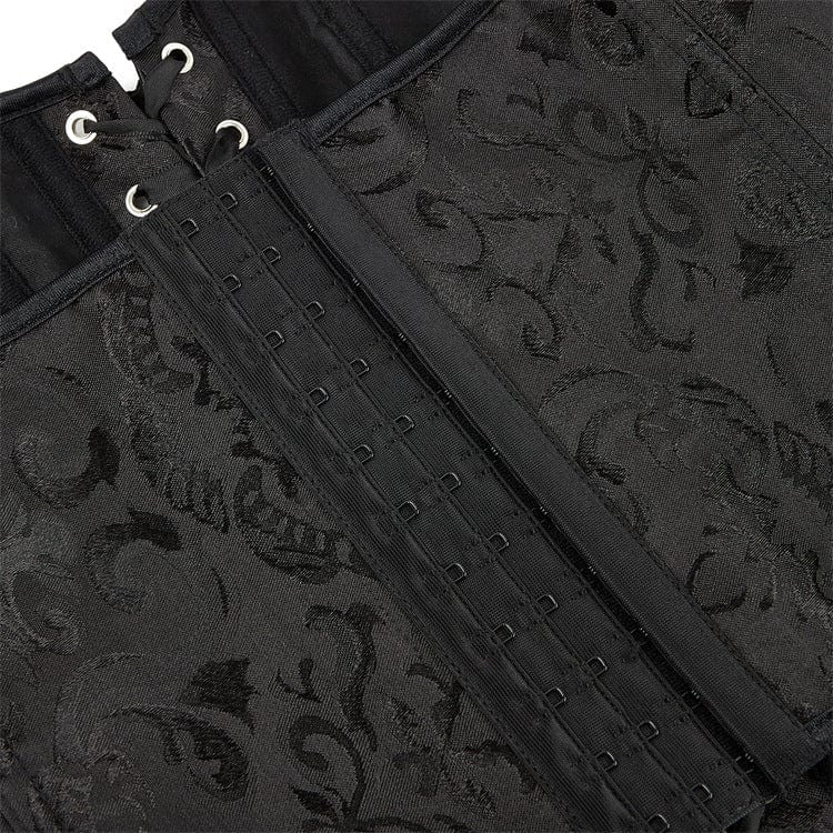 Kobine Gothic-Jacquard-Überbrustkorsett für Damen