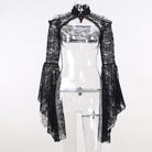 Kobine Gothic-Umhang aus Spitze für Damen, schulterfrei