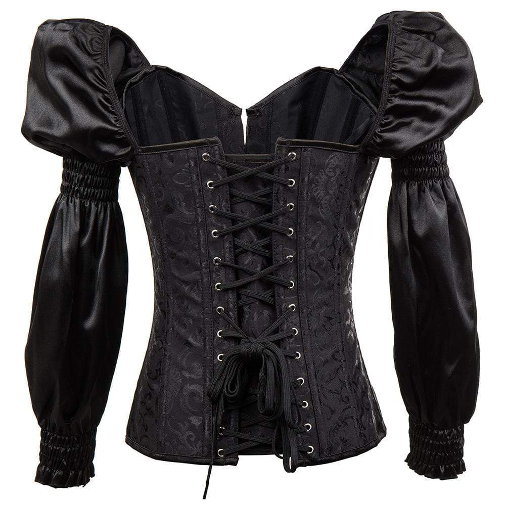 Women's Gothic Puff Sleeved Overbust Corsets