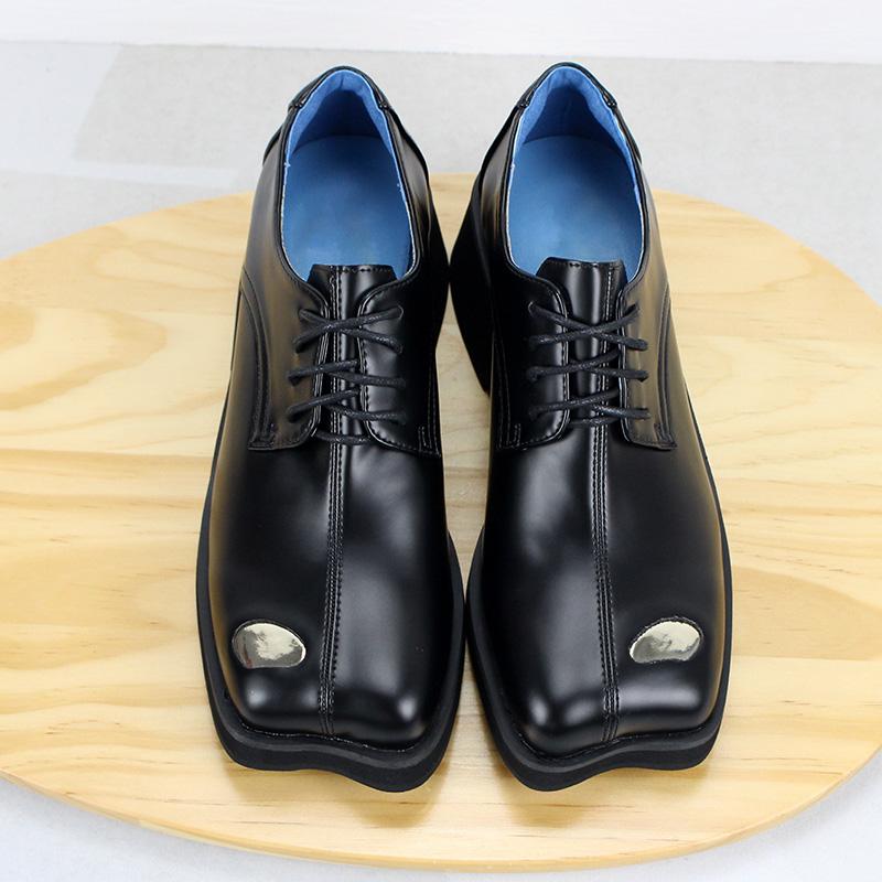 Kobine Women's Gothic Punk Lace-up Wedge Loafers Shoes