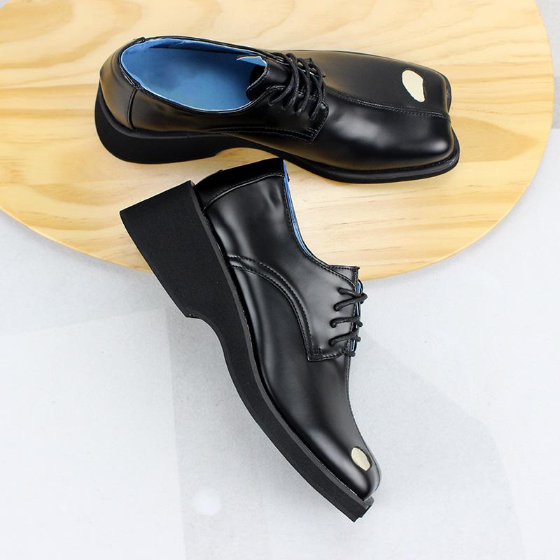 Kobine Women's Gothic Punk Lace-up Wedge Loafers Shoes