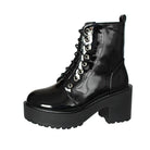 Botas de charol con cremallera estilo gótico punk para mujer de Kobine