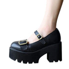 Zapatos de plataforma con hebillas y estilo gótico punk para mujer de Kobine