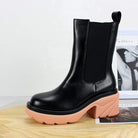 Women's Gothic Punk Wedge Chelsea Boots