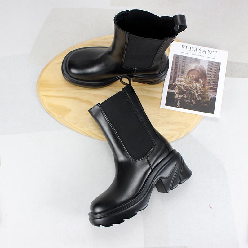 Women's Gothic Punk Wedge Chelsea Boots