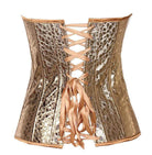 Women's Gothic Pure Color Overbust Corsets Golden