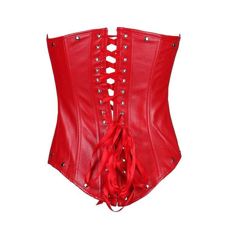 Women's Gothic Rivets Halter Top Underbust Corsets With T-back