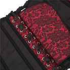 Kobine Women's Gothic Ruffled Floral Lace Overbust Corset