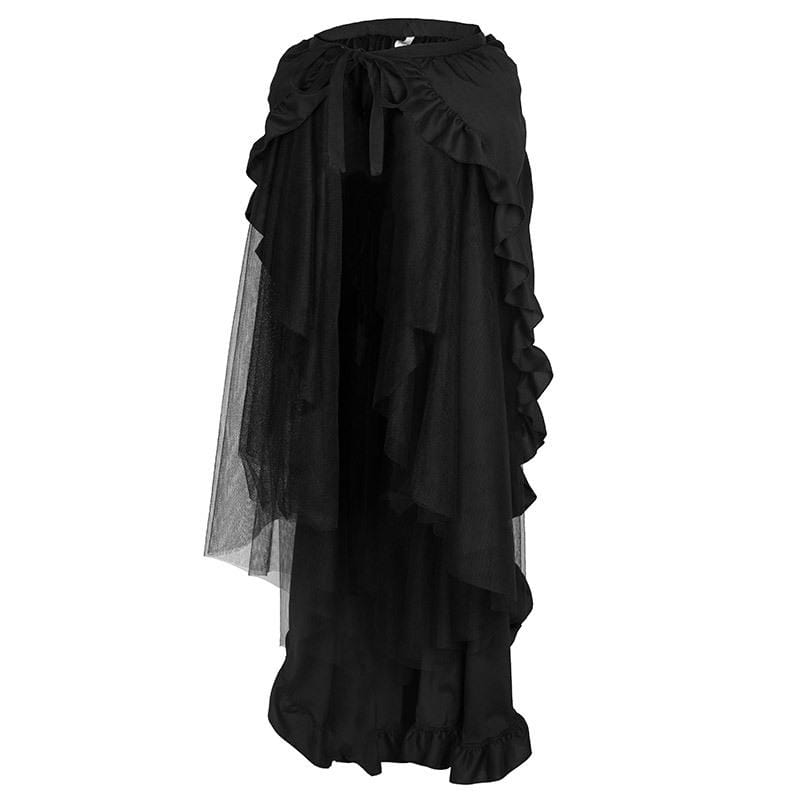 Women's Gothic Ruffled Mess Skirts