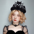 Kobine Women's Gothic Skull Cutout Floral Headwear