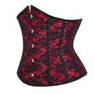 Kobine Women's Gothic Strappy Floral Lace Underbust Corset