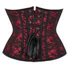 Kobine Women's Gothic Strappy Floral Lace Underbust Corset