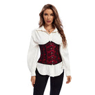 Kobine Women's Gothic Strappy Floral Lace Underbust Corset