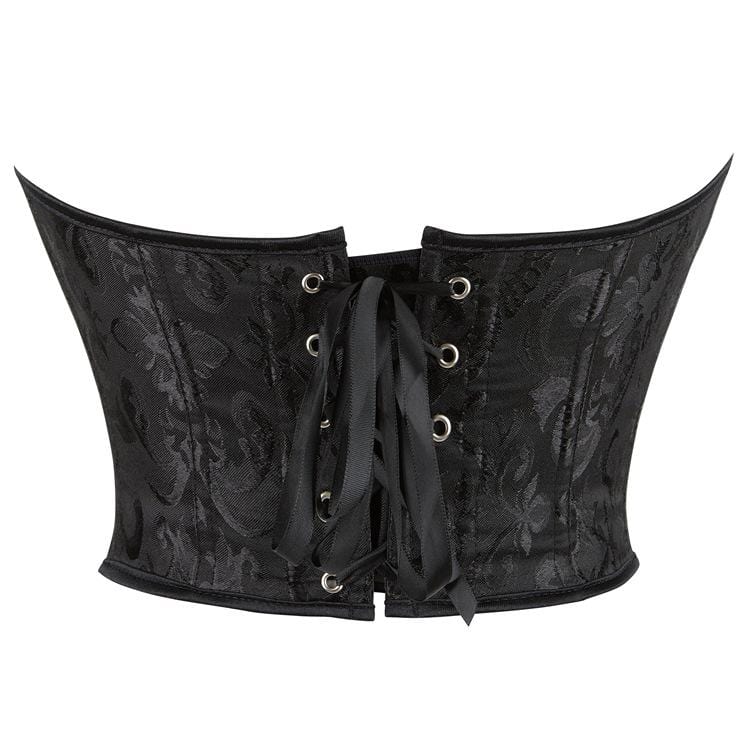 Corsé gótico de tiras con lunares sobre el busto para mujer de Kobine